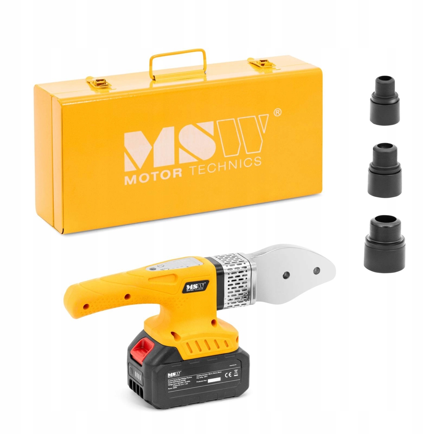 Akumulátorová svářečka trubek Pp Pb Pe Pv 20-32 mm 350 W sada