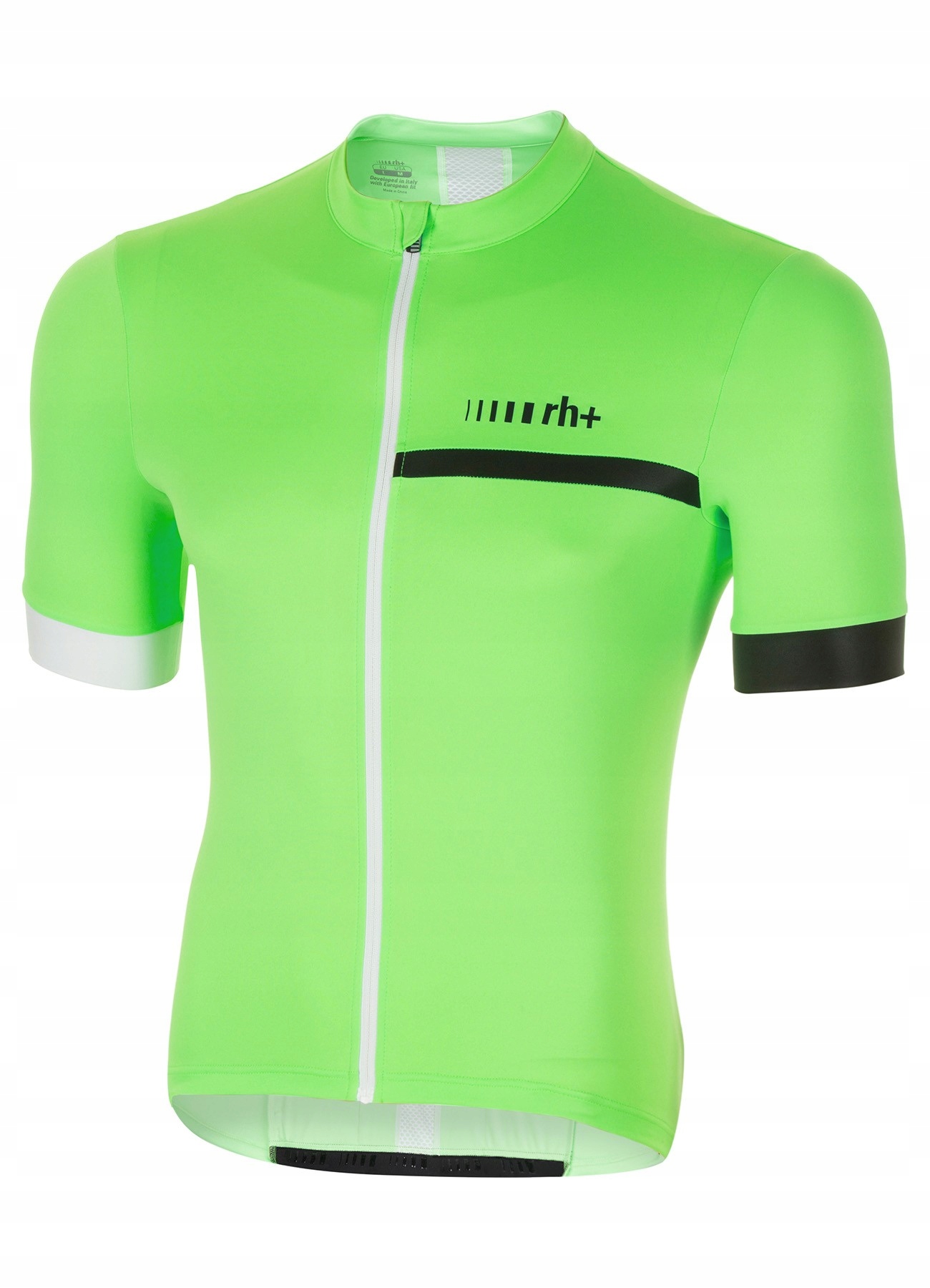 Koszulka rowerowa męska zeroRH+ Prime zielona fluo biała odblask rozmiar L