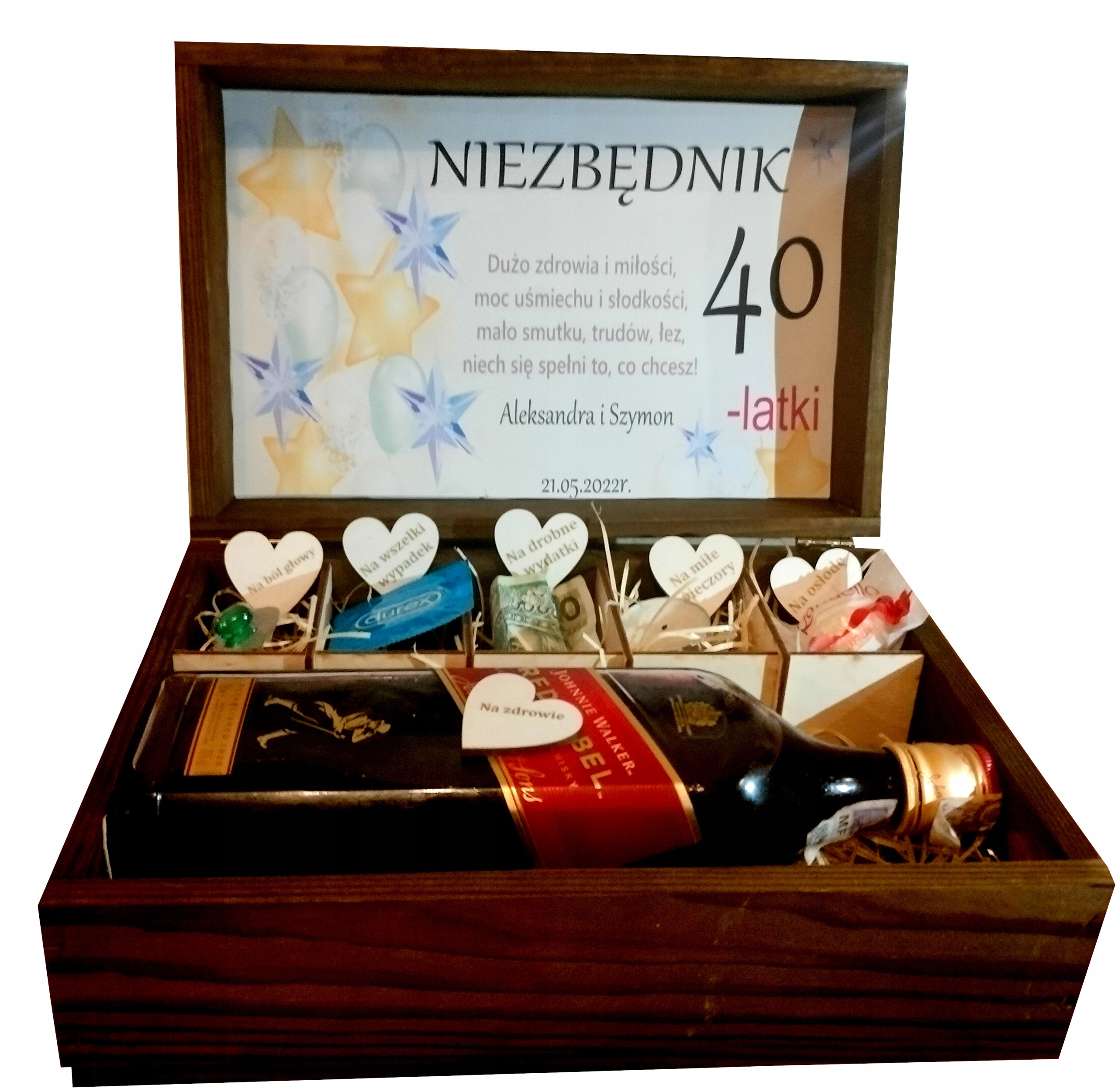 

Pudełko Skrzynka Niezbędnik na 18 30 40 Urodziny