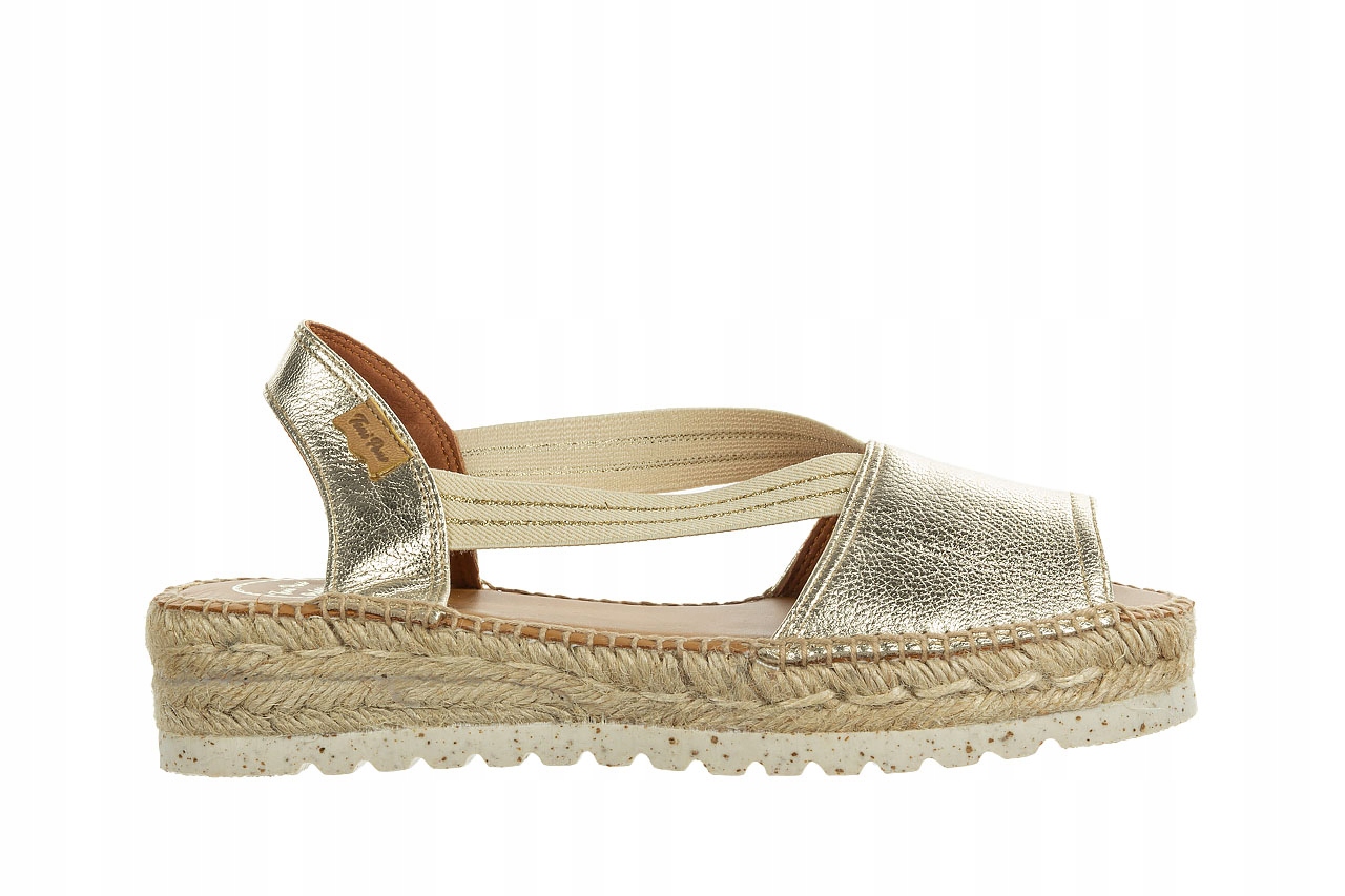 Sandály Toni Pons Estel-Sw Plati Zlaté kožené espadrilky vel. 40
