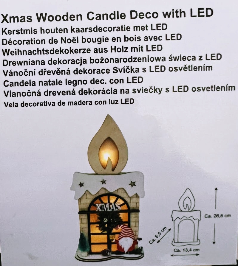 Świąteczna figurka DEKORACJA ZIMA MDF LED ŚWIĘTA Marka inna