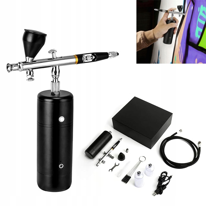 Sada Airbrush S Kompresorem, Přenosná Ruční Stříkací Pistole 30 Psi