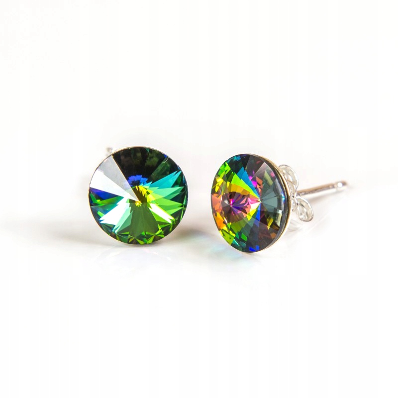 

Srebrne Kolczyki 925 Swarovski Rivoli 6mm VM