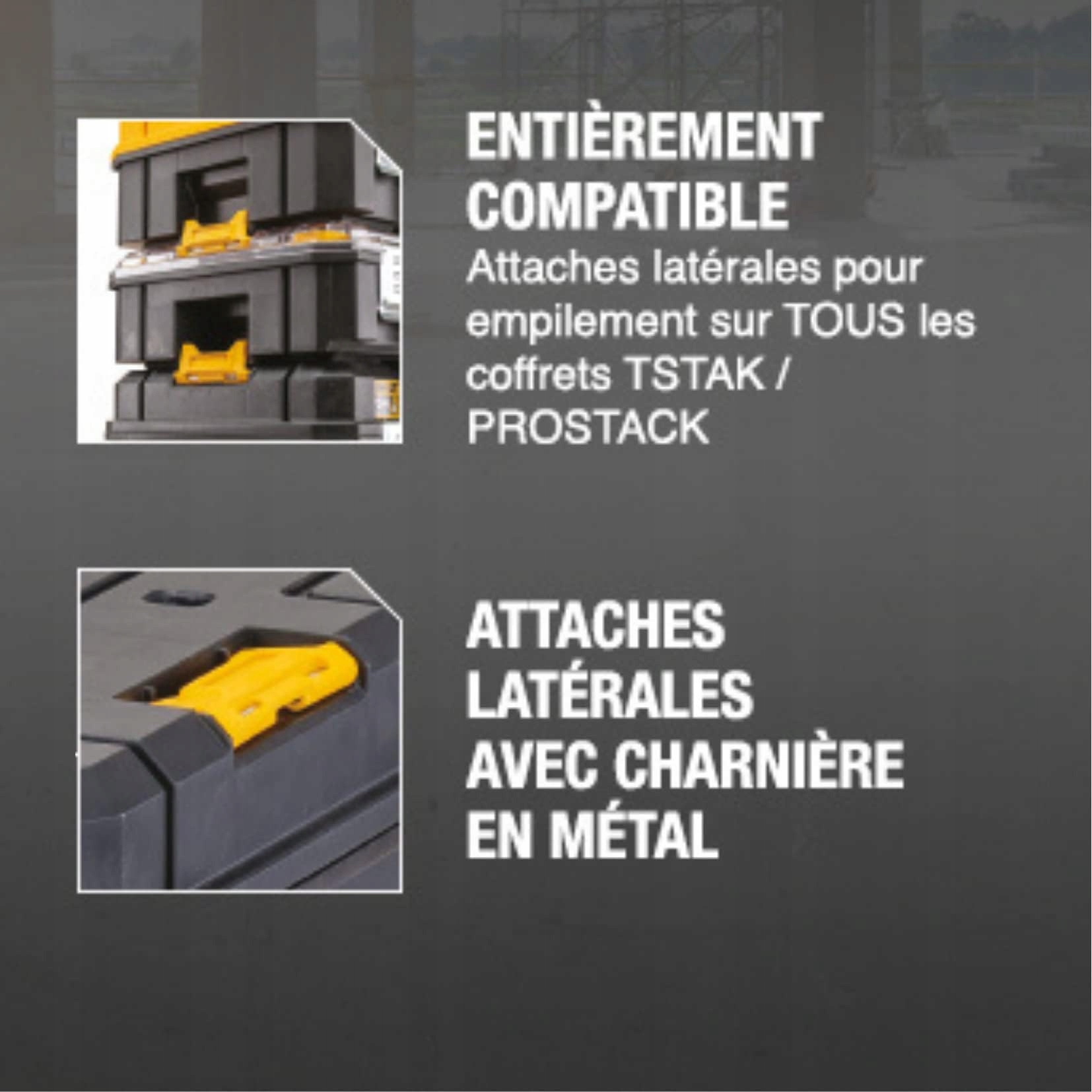 DEWALT Zestaw Skrzyń T STAK DWST83395-1 IP54 Pianka Metalowe Zapięcia — miniatura 4