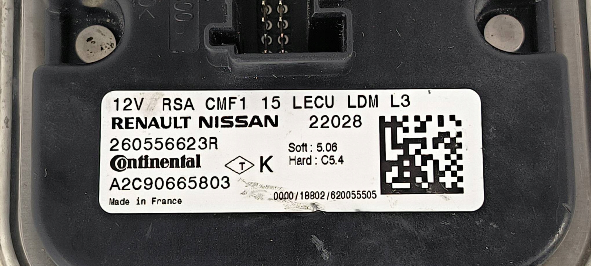 control unit 260556623R RENAULT TRAFIC III
