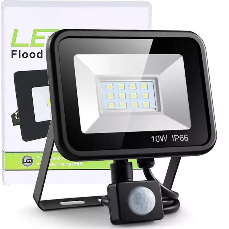 HALOGEN LED 10W NAŚWIETLACZ Z CZUJNIKIEM RUCHU SZKŁO HARTOWANE LAMPA SLIM Marka SmartLED