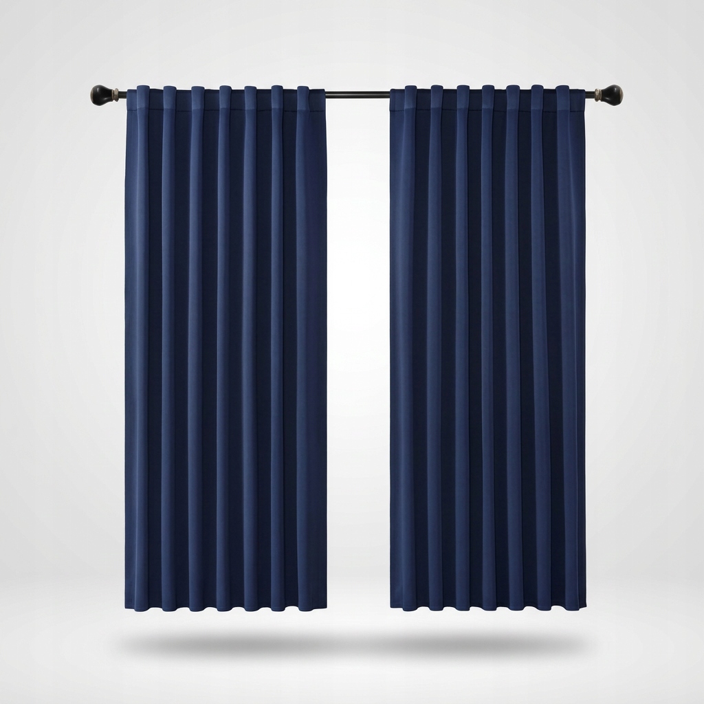 Tepelné zatemňovacie závesy 2 kusy, elegantné, 175 x 140 cm, modré