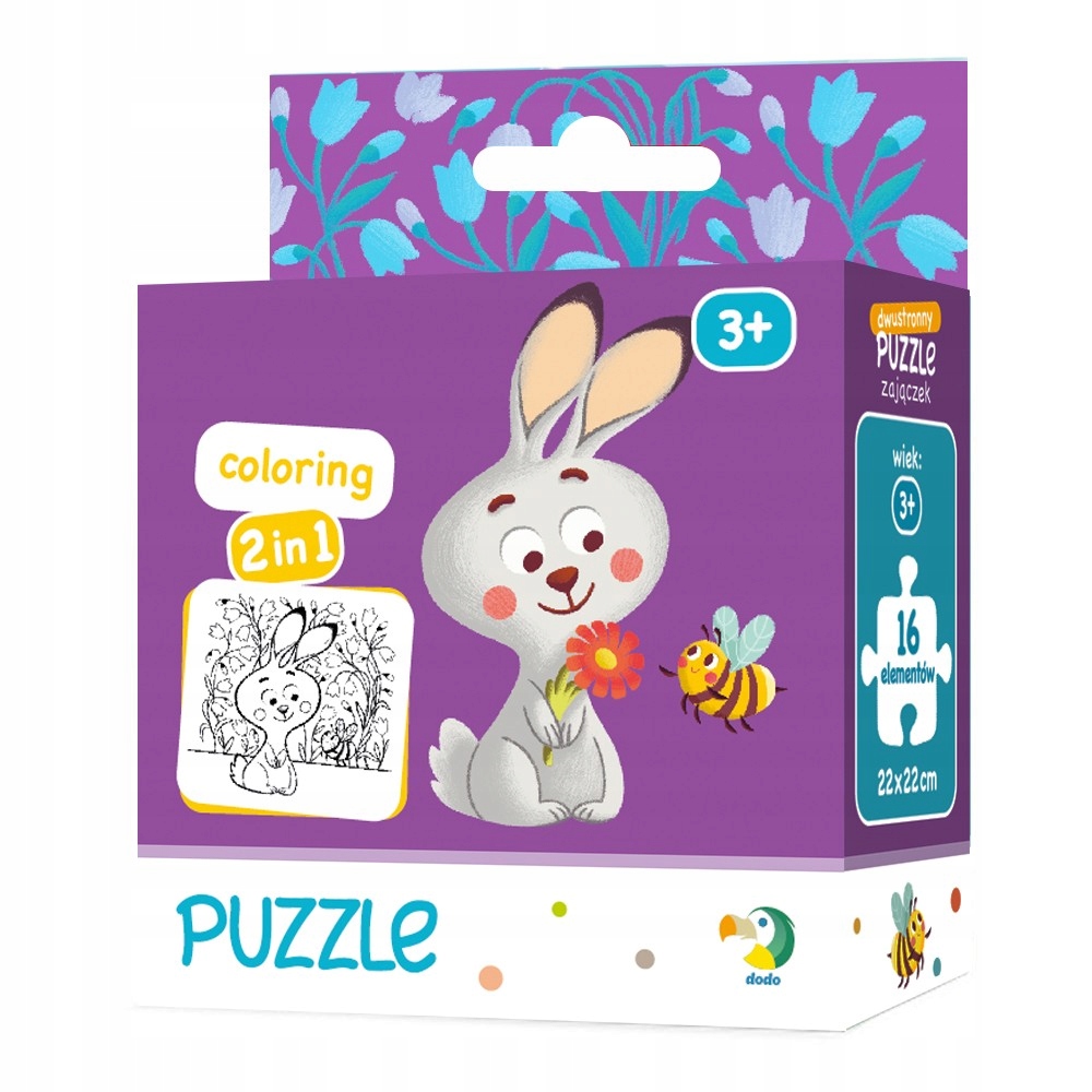 Puzzle Dodo vzdelávacie maľovanky Zajačik 2v1 deti