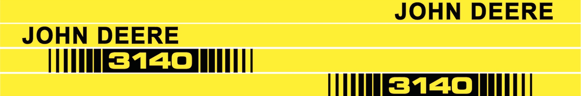 nálepka, logo na masku John Deere 3140
