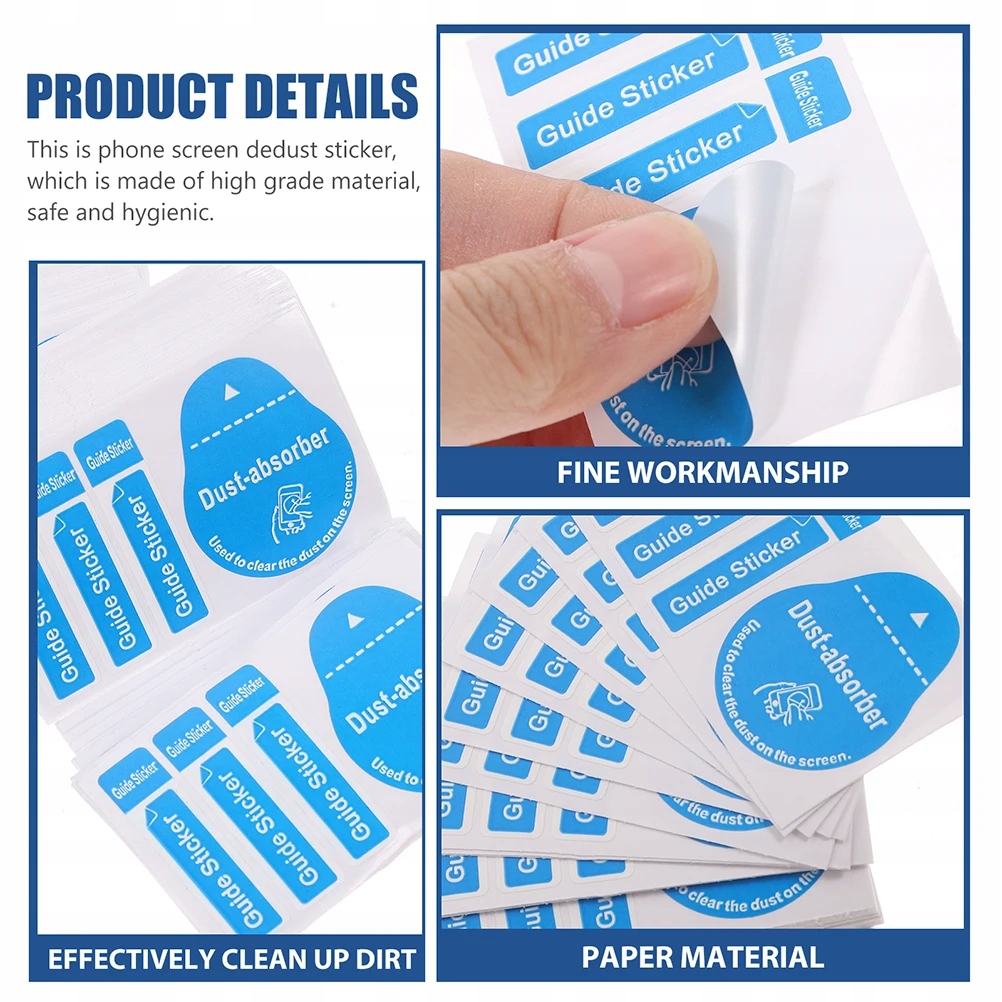 1000 pcs 3-in-1 Dust Absorber LCD Dedust Sticker Marka bez marki