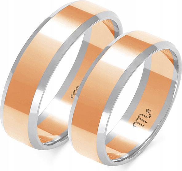 Růžové zlato snubní prsten 14K zlatý 585 r 12 dámský pánský s gravírováním