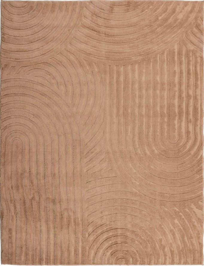 Dywan do sypialni salonu 120x160cm 3d modern abstrakcyjny beżowy plusz