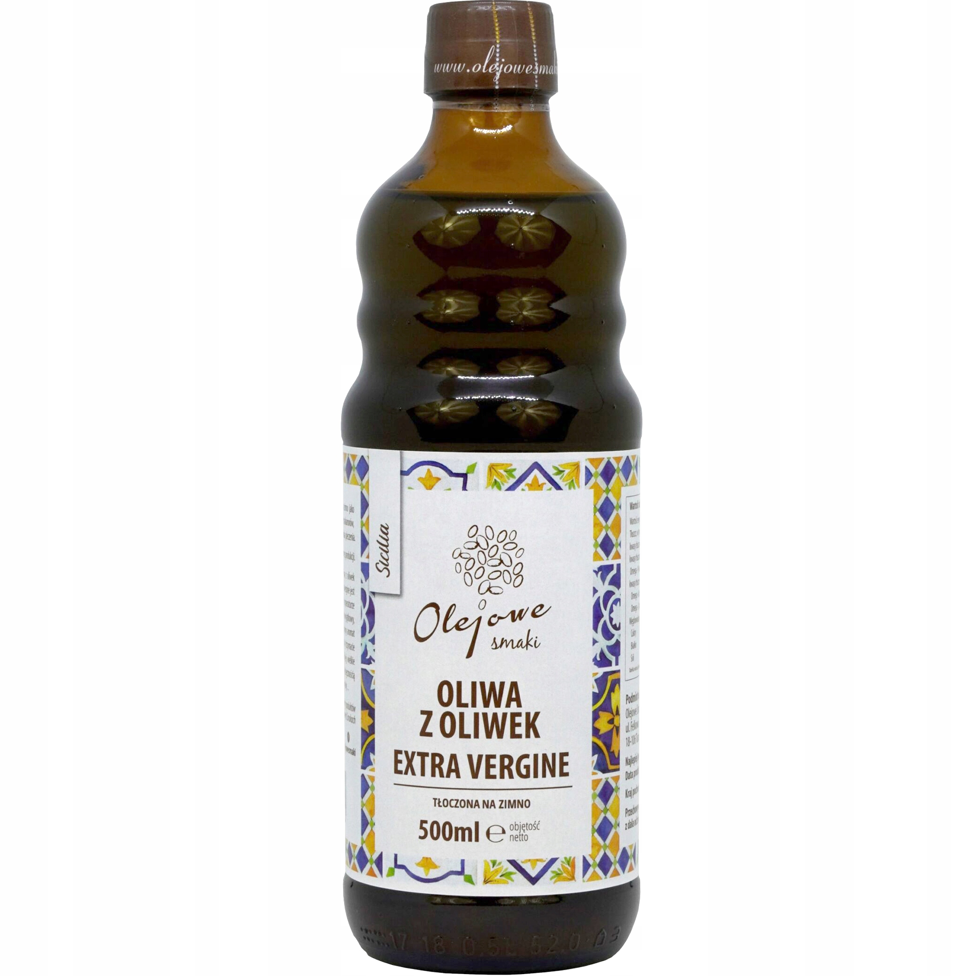 Olejowe Smaki Oliwa Oliwek Extra Virgin Tłoczona Zimno Niefiltrowana 500 ml