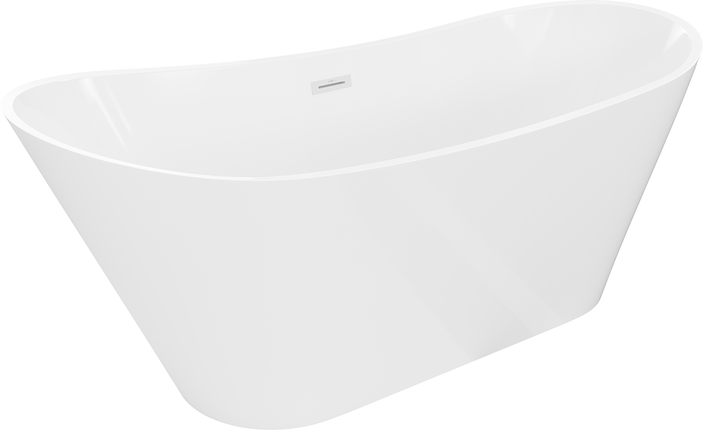 Mexen Dora volně stojící vana 150 x 75 cm, bílá, bílý přepad 52071507500-