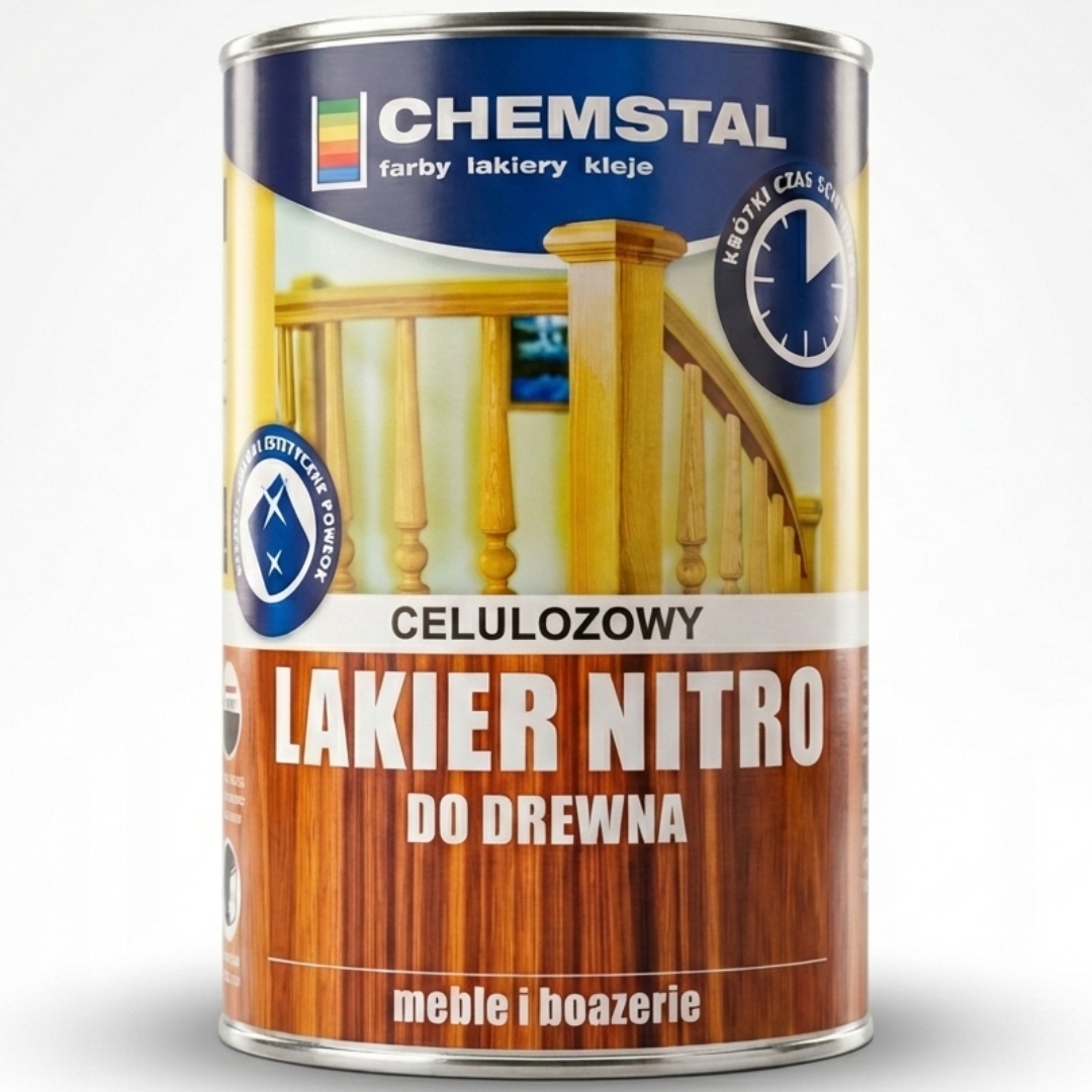 Lakier Nitro do Drewna Bezbarwny Głęboki Mat 10L Bez Połysku