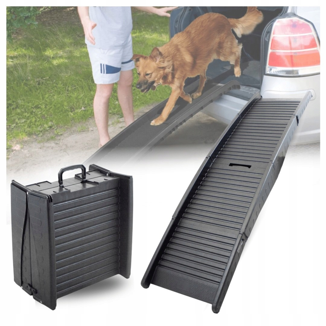 Levně Skládací rampa pro psy do auta Lehká 90 kg Protiskluzová pro psy