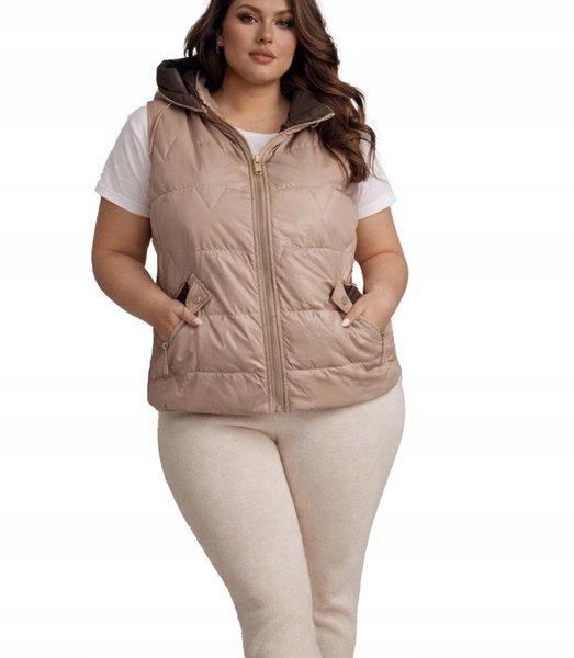 Prošívaný vesta Plus Size stylový přechodný na jaro 7XL