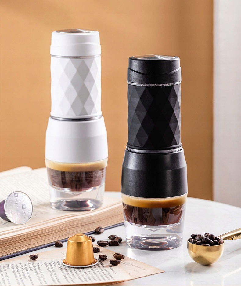 Mini portable manual espresso machine Materiał metal