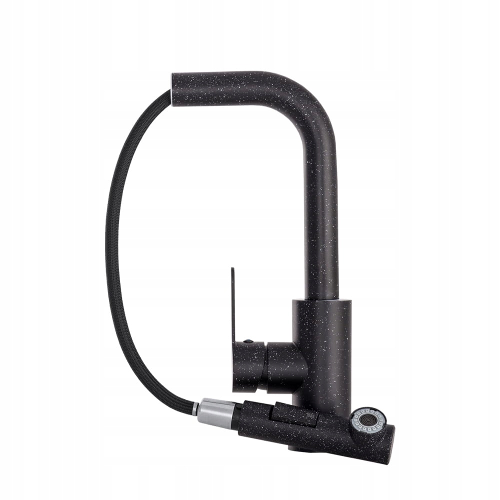 Kuchynská batéria Side 2 s výsuvným výtokom, žula Gamma