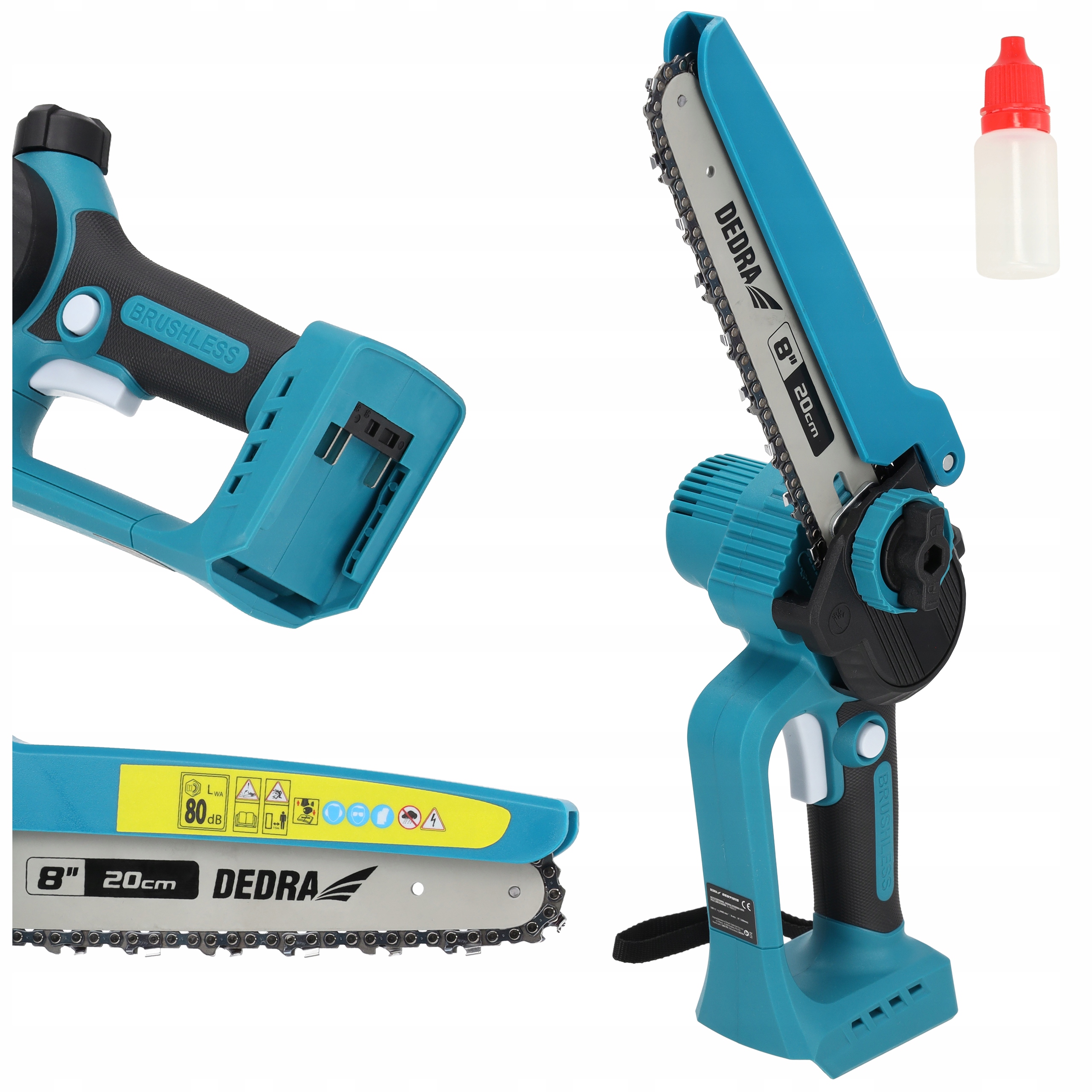Piła Łańcuchowa Akumulatorowa 8" 20cm Dedra Sas+all Mini Pilarka gałęziówka