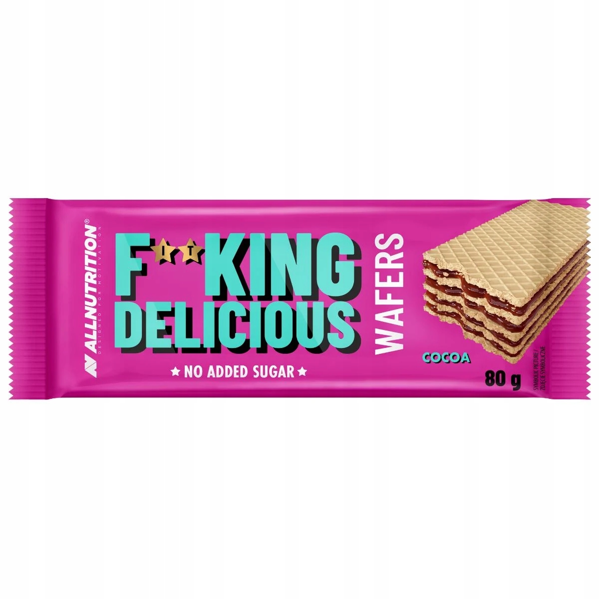 Levně 13 x Fitking delicious wafer Fit Kakaové Wafelky Bez Cukru 80 g