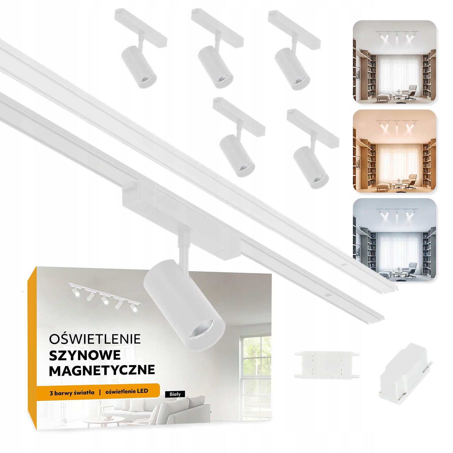 Magnetické koľajnicové osvetlenie 2x Lišta 1 m 5x 10 W biele 5 rokov záruka