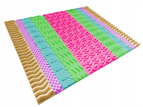 Masážna podložka na matrac 200x200 s vrchným matracom 6 cm Topper H3