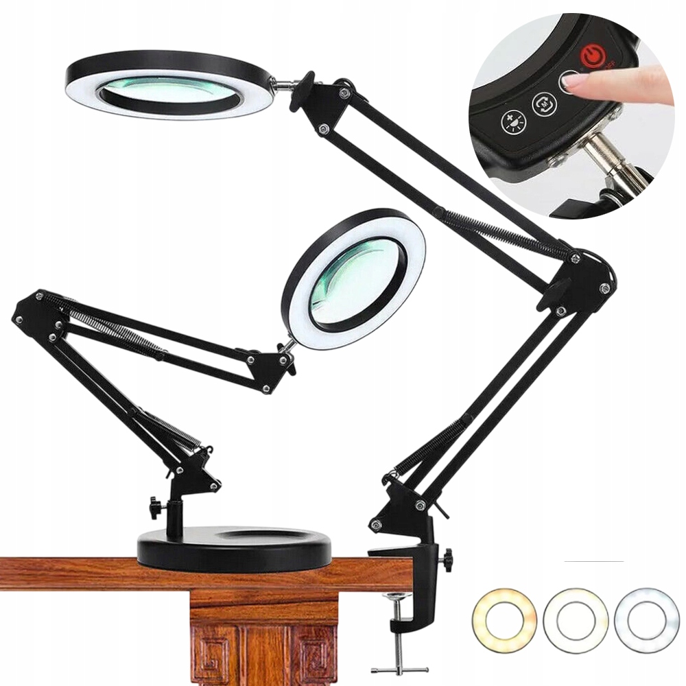 Led lampa Kosmetická lupa Sklo Zvětšovací Kreslící stolní lampa
