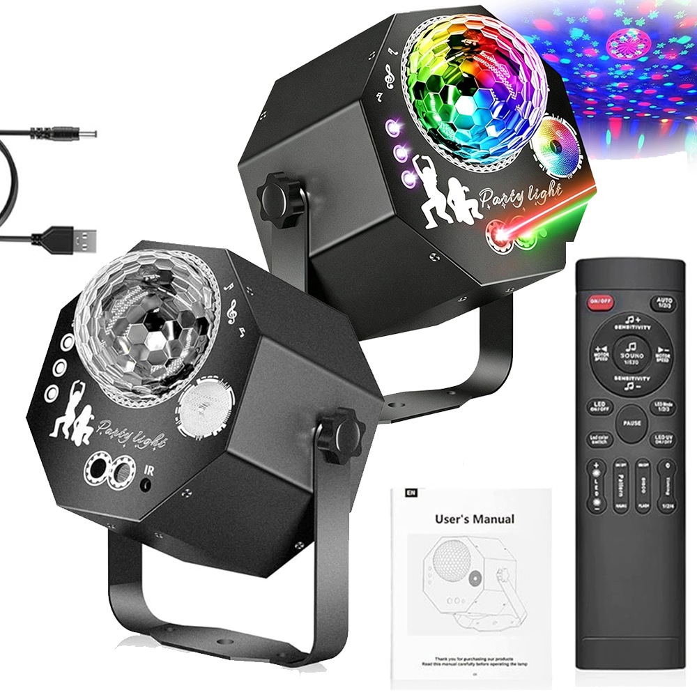 Projektor Disco Rgb Led Uv Diskotékový Párty Laser Dálkové Ovládání 64-VZOR Ktv Dj