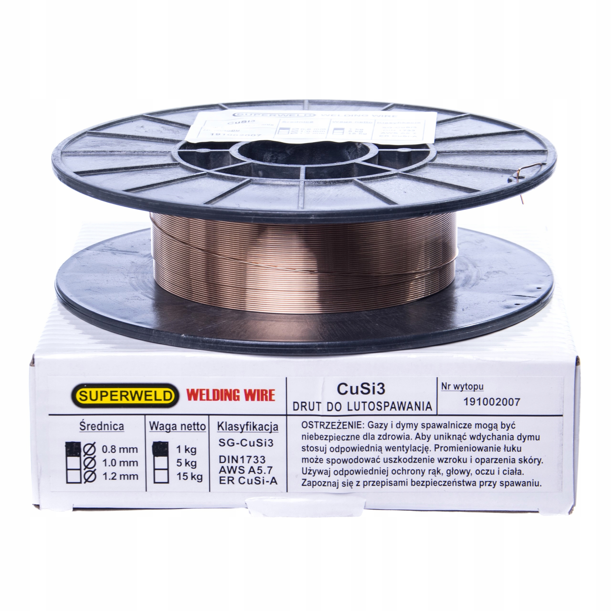 Svařovací drát Magnum CuSi3 0,8 mm 1 kg pro pájení na cívce D200