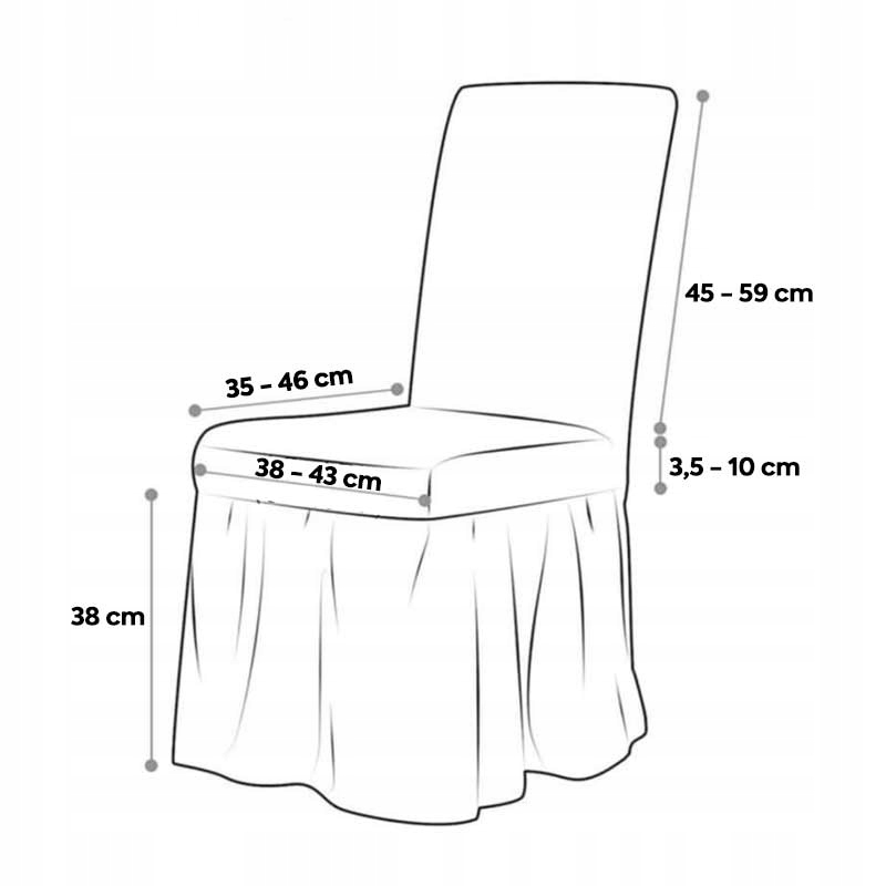 Pokrowce Żakardowe na krzesła ze spódnicą Karmel Przeznaczenie na krzesło