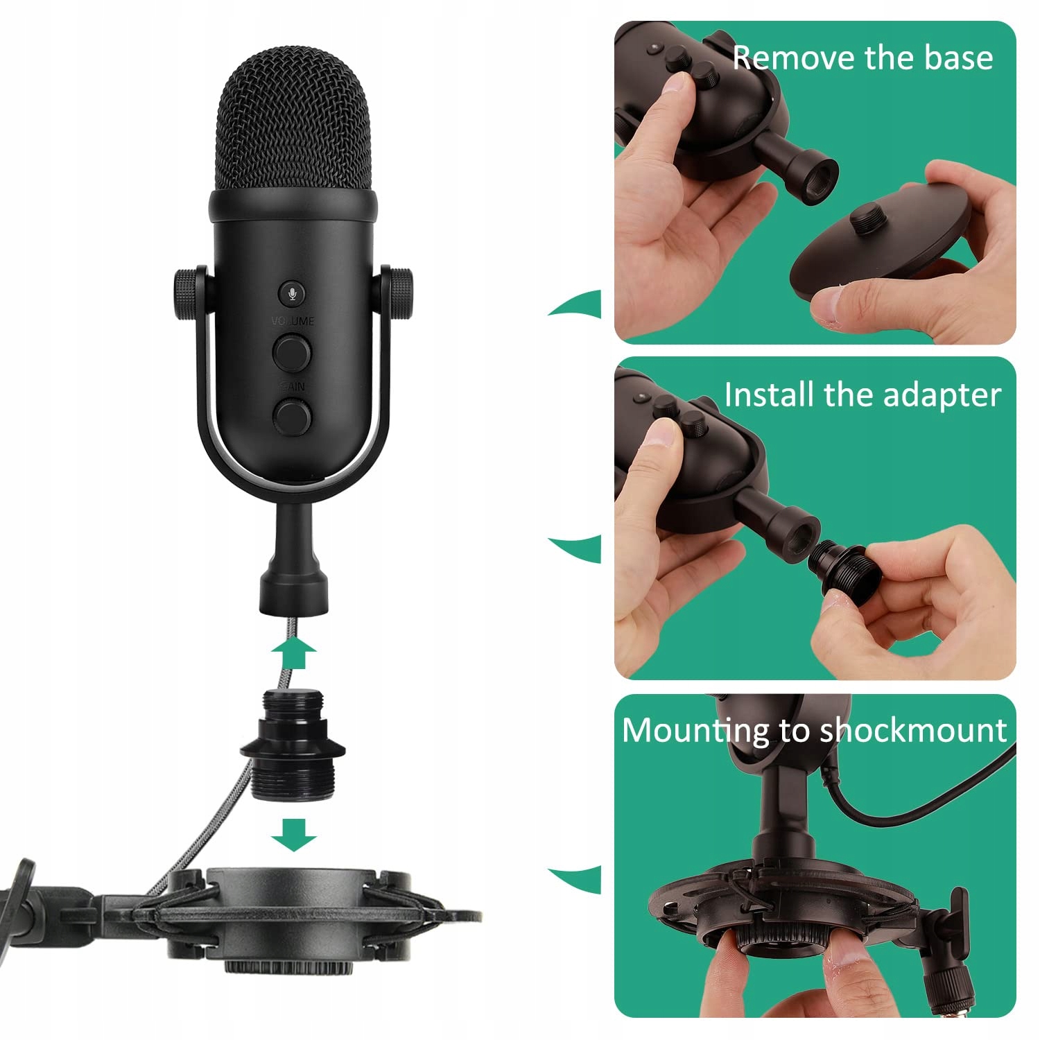 Rigych Seiren V2 Pro Mikrofon Ramię Pop Filtr Uchwyt Biurkowy Stojak — miniatura 3