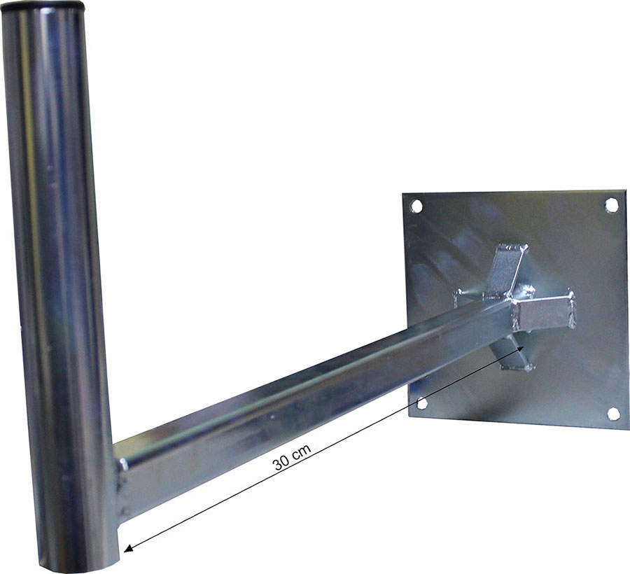 UCHWYT MASZT do anteny WZMOCNIONY 30 cm do ściany