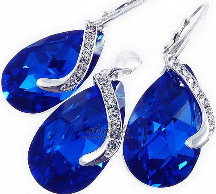 Krystaly Special Komplet Blue Comet Senti Stříbro