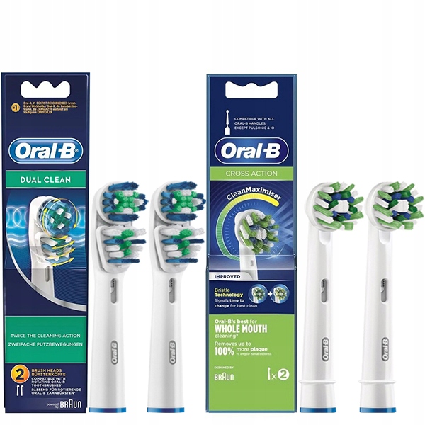 

4x Końcówki Oralb Dual Clean CrossAction Maximiser