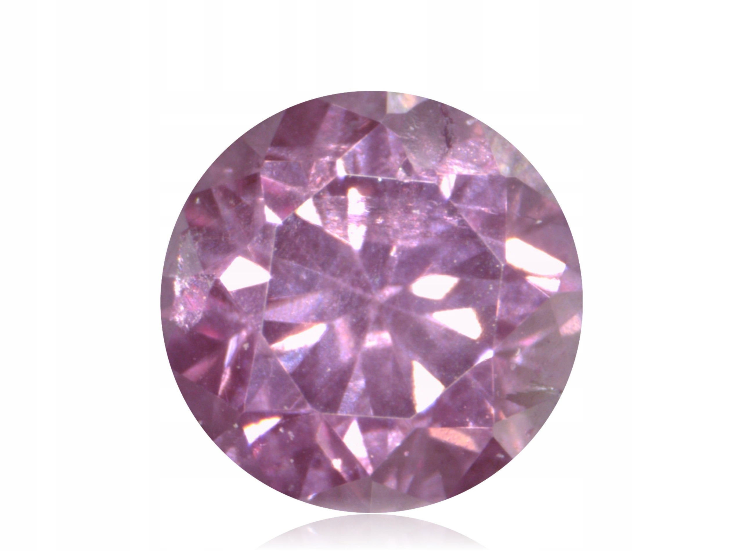 Diamant 0.03ct Fialový Briliant SI2 eCertifikát Wbd