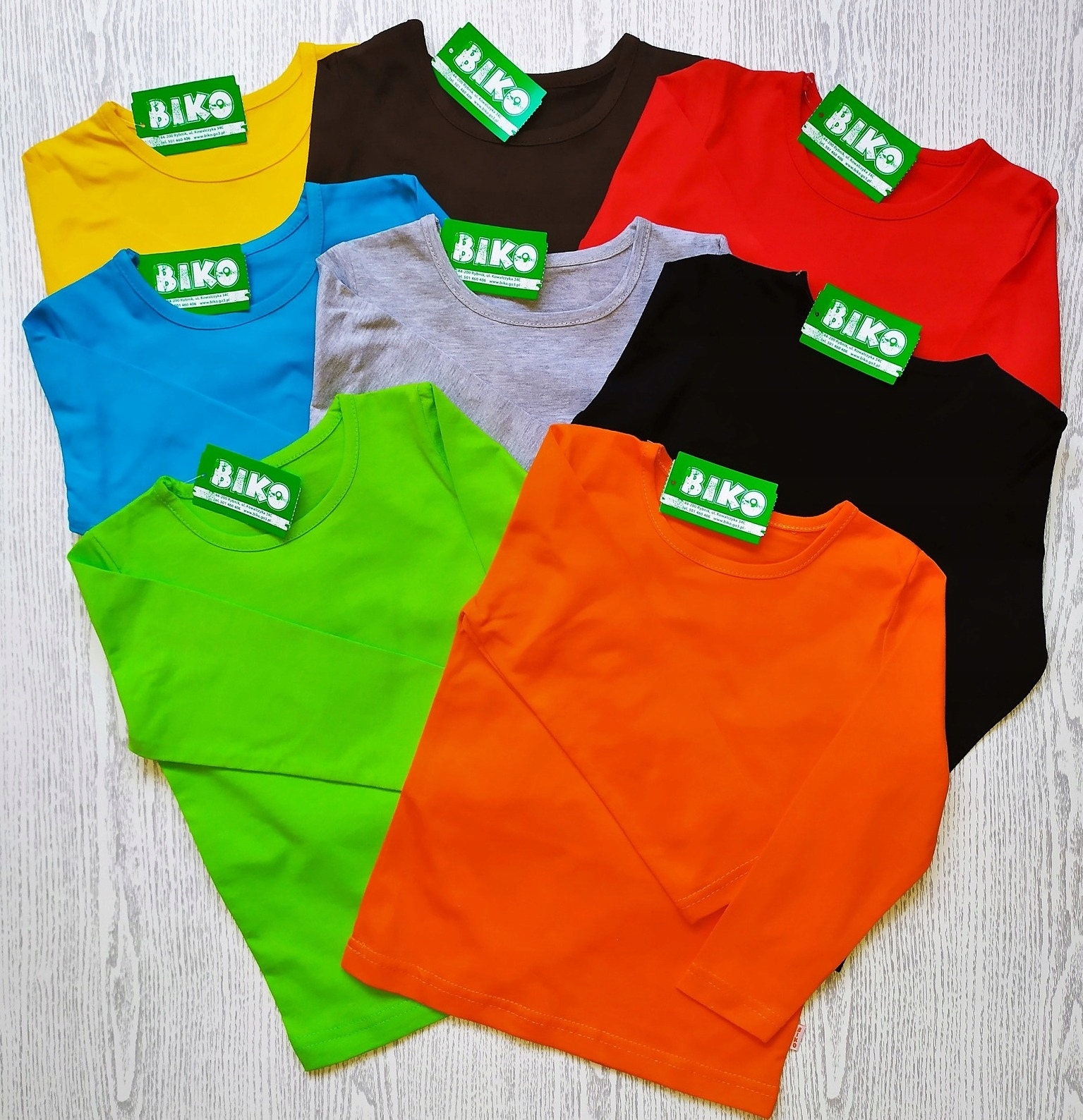 BLUZKA DŁUGI RĘKAW, 95% BAWEŁNA KOSZULKA, POLSKI PRODUCENT r104 żółta Rozmiar 104