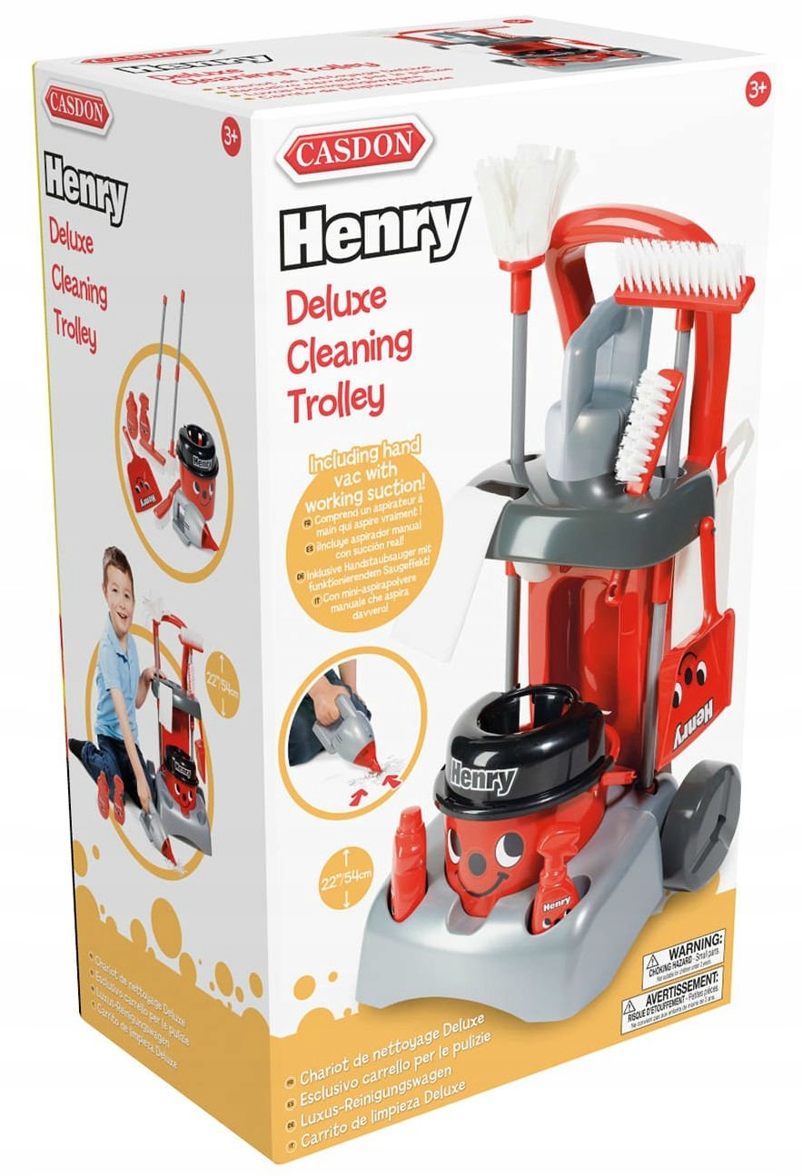 DUŻY ZESTAW DO SPRZĄTANIA HENRY WÓZEK MOP ODKURZACZ CASDON Kod producenta 5906656879302