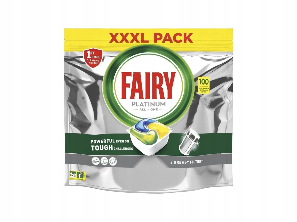 KAPSUŁKI DO ZMYWARKI FAIRY PLATINUM LEMON 100 SZT