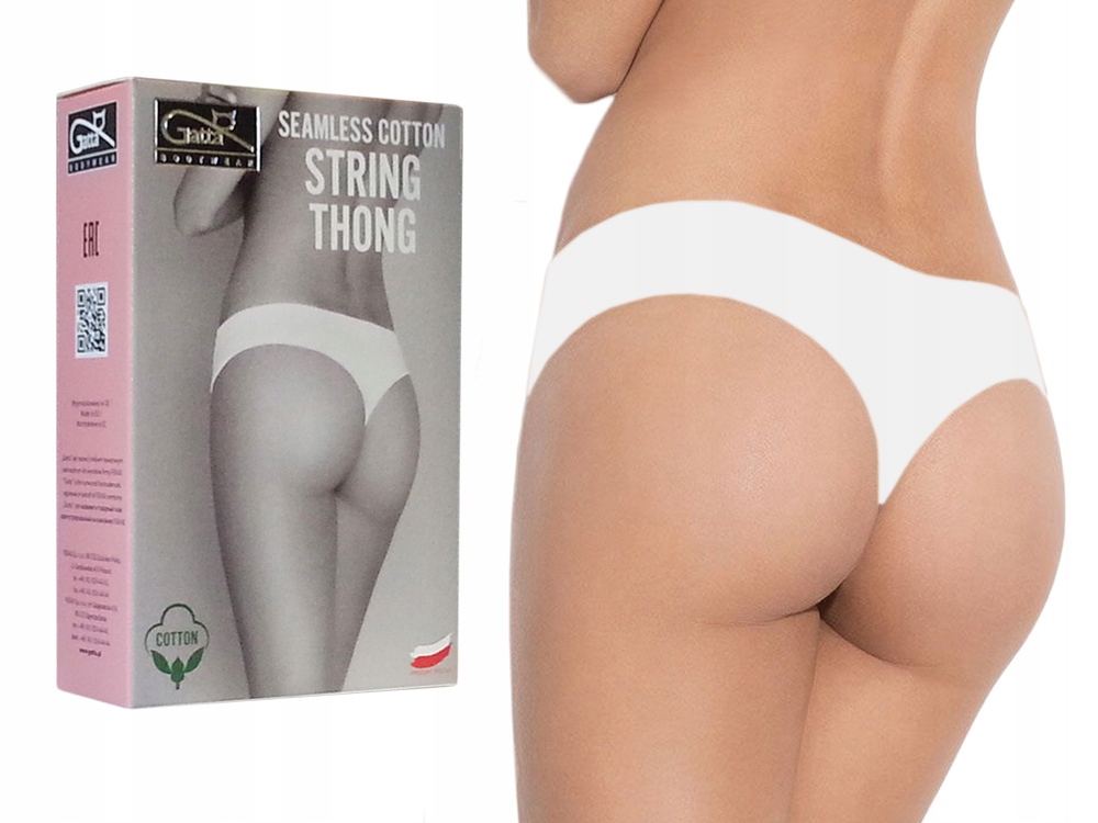 

Stringi, majtki Gatta String Thong bawełna biały S