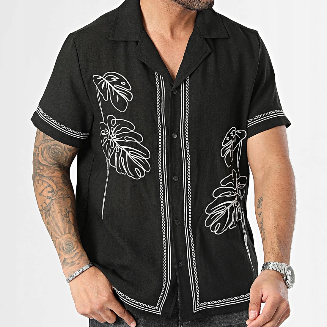 Košile Casual Prodyšná vyšívaná výšivka