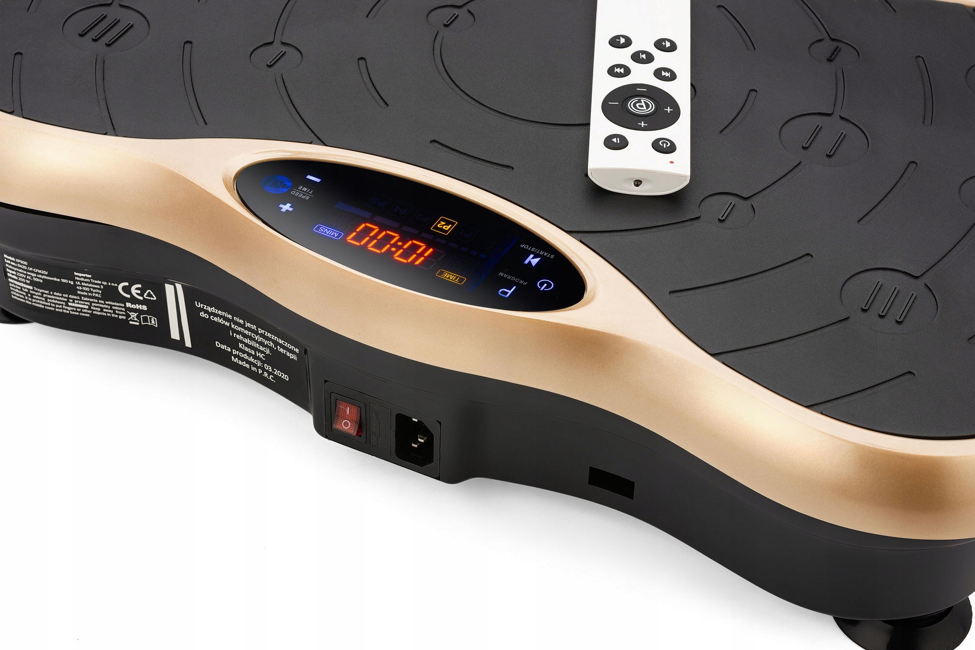 PLATFORMA WIBRACYJNA WIBRUJĄCA TRENINGOWA MASAŻER Liczba programów 5