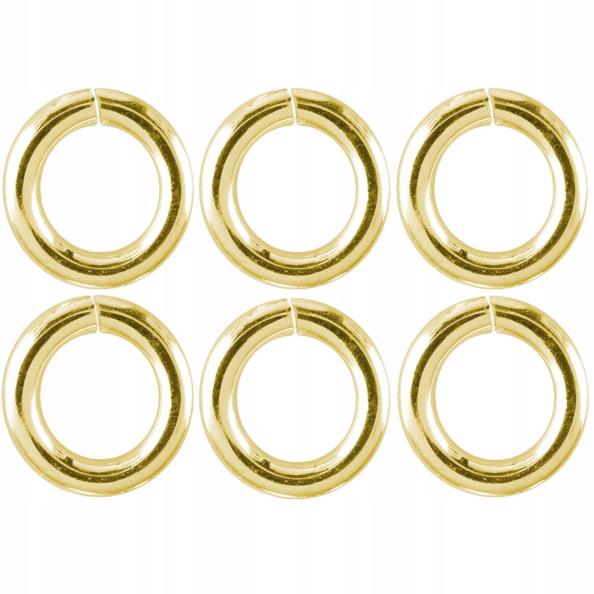 VERSIL kółka zaciskowe 4,5 m 6 szt złoc SREBRO 925