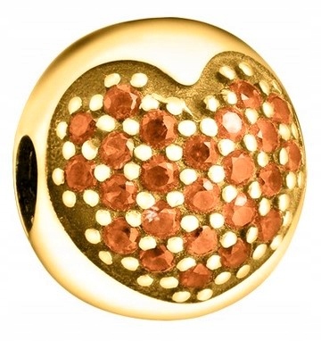 Stříbrný přívěsek srdíčko, korálek, charms