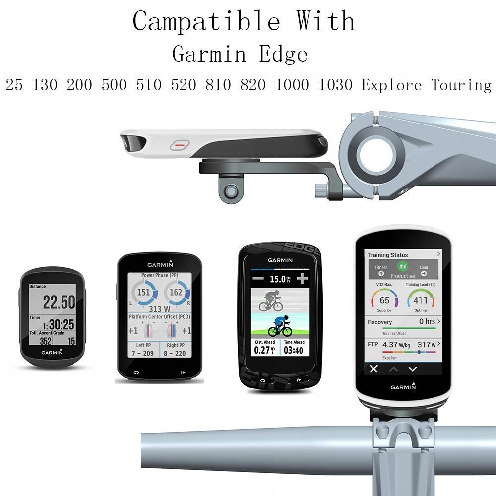 Uchwyt Rowerowy Licznika Garmin Edge GoPro Przedni Na Kierownicę PANMOUT — miniatura 6