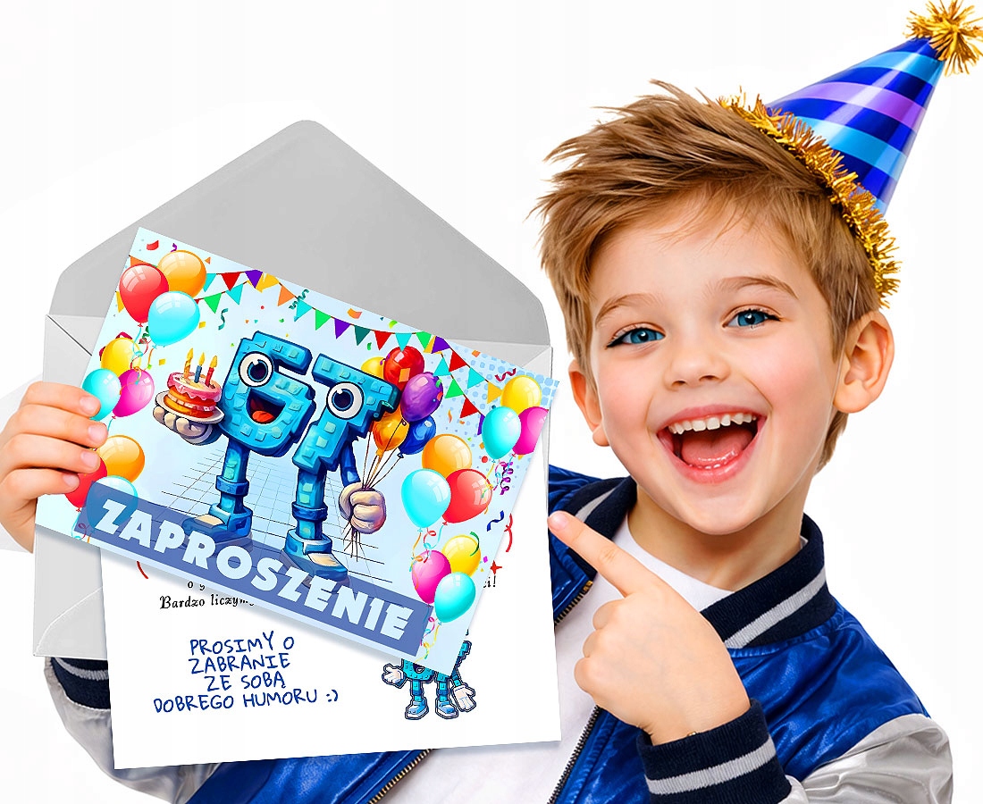ZAPROSZENIE NA URODZINY 67 SIX SEVEN MEM ZAPROSZENIA + KOPERTA
