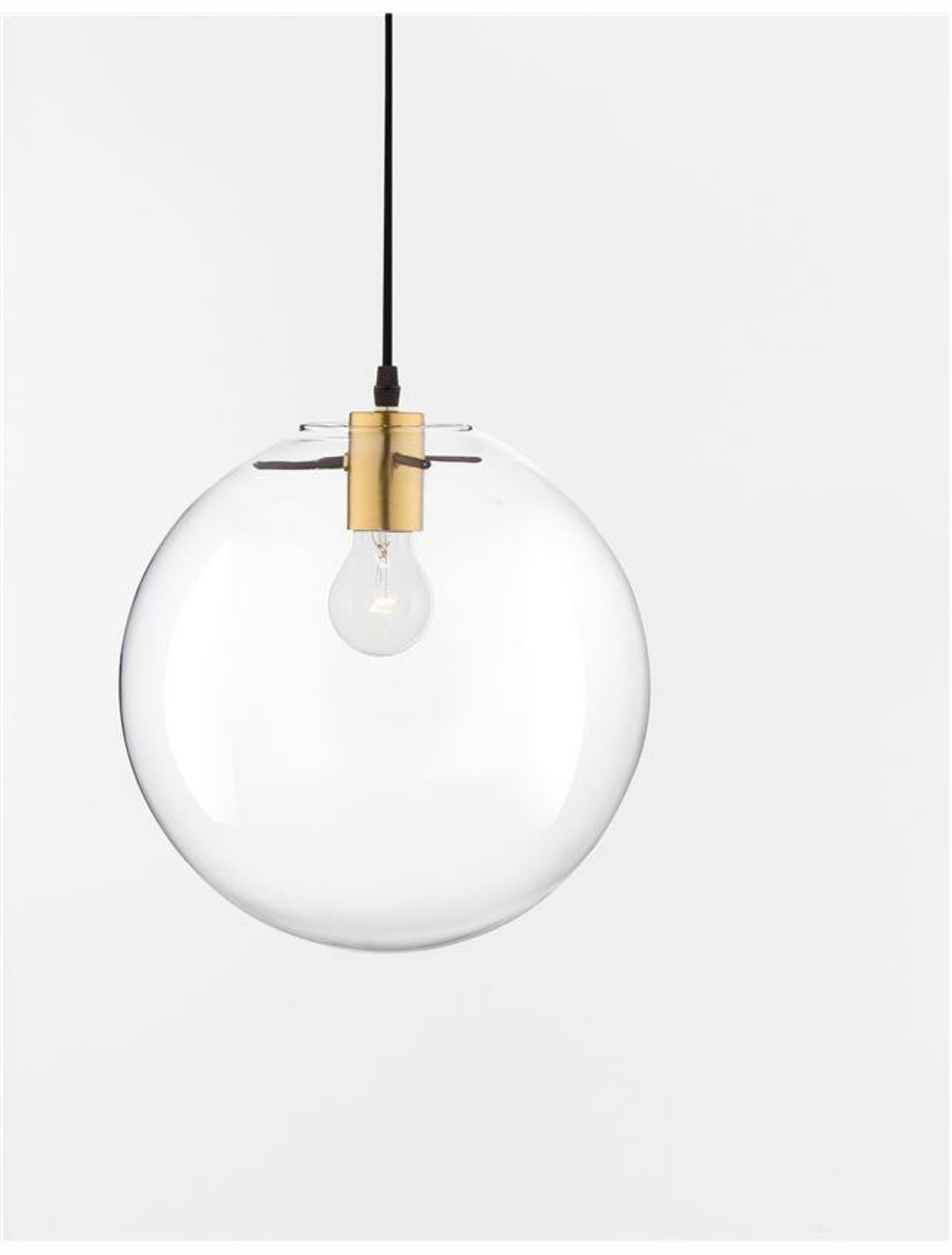 Nova Luce závesné svietidlo Mirale zlatý kov číre sklo a čierny Pvc kábel E27