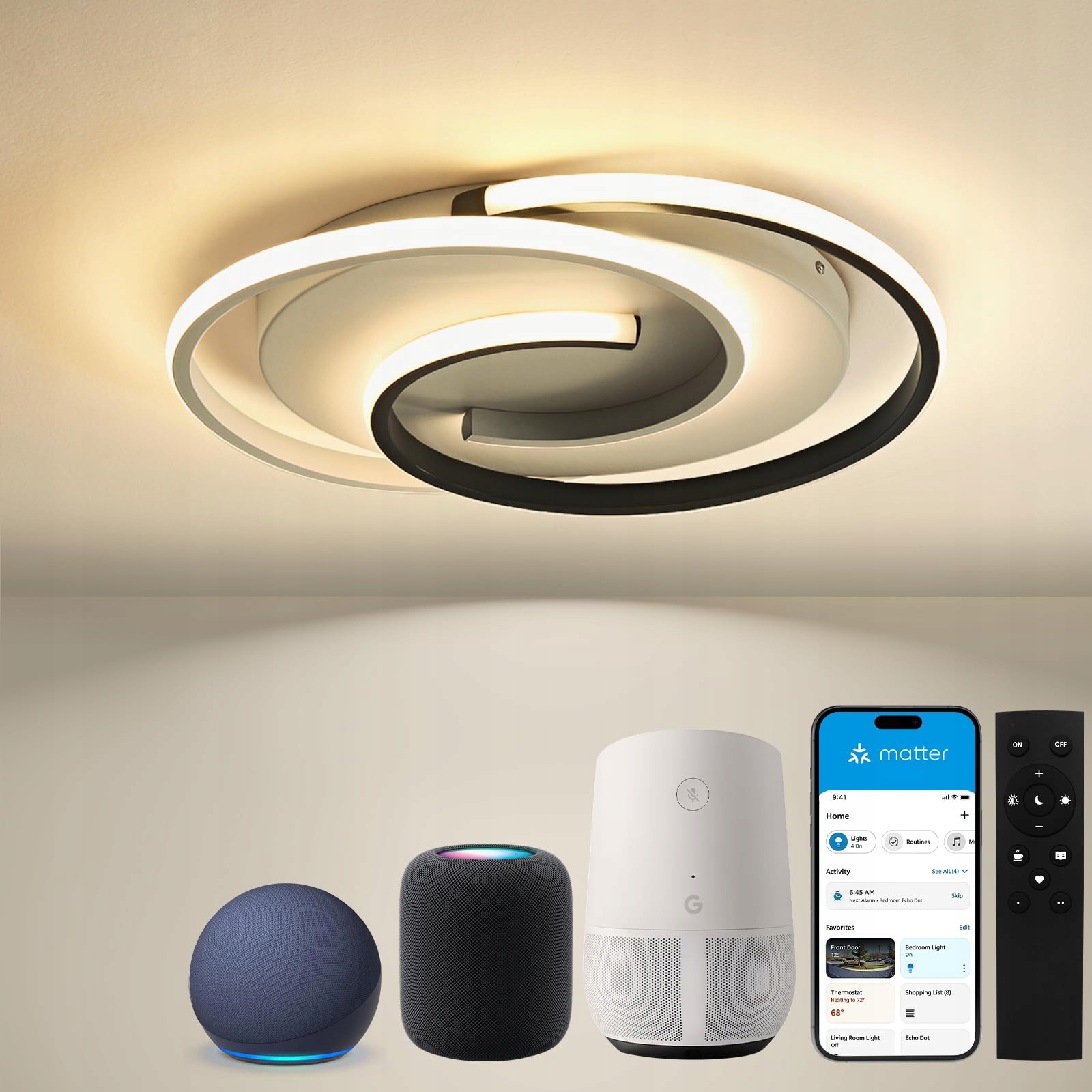 Stropní svítidlo Bayht Smart Led 32W 3840lm s dálkovým ovládáním, průměr 40 cm