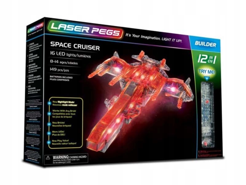 

Statki Kosmiczne 12w1 Laser Pegs 149 el klocki Led