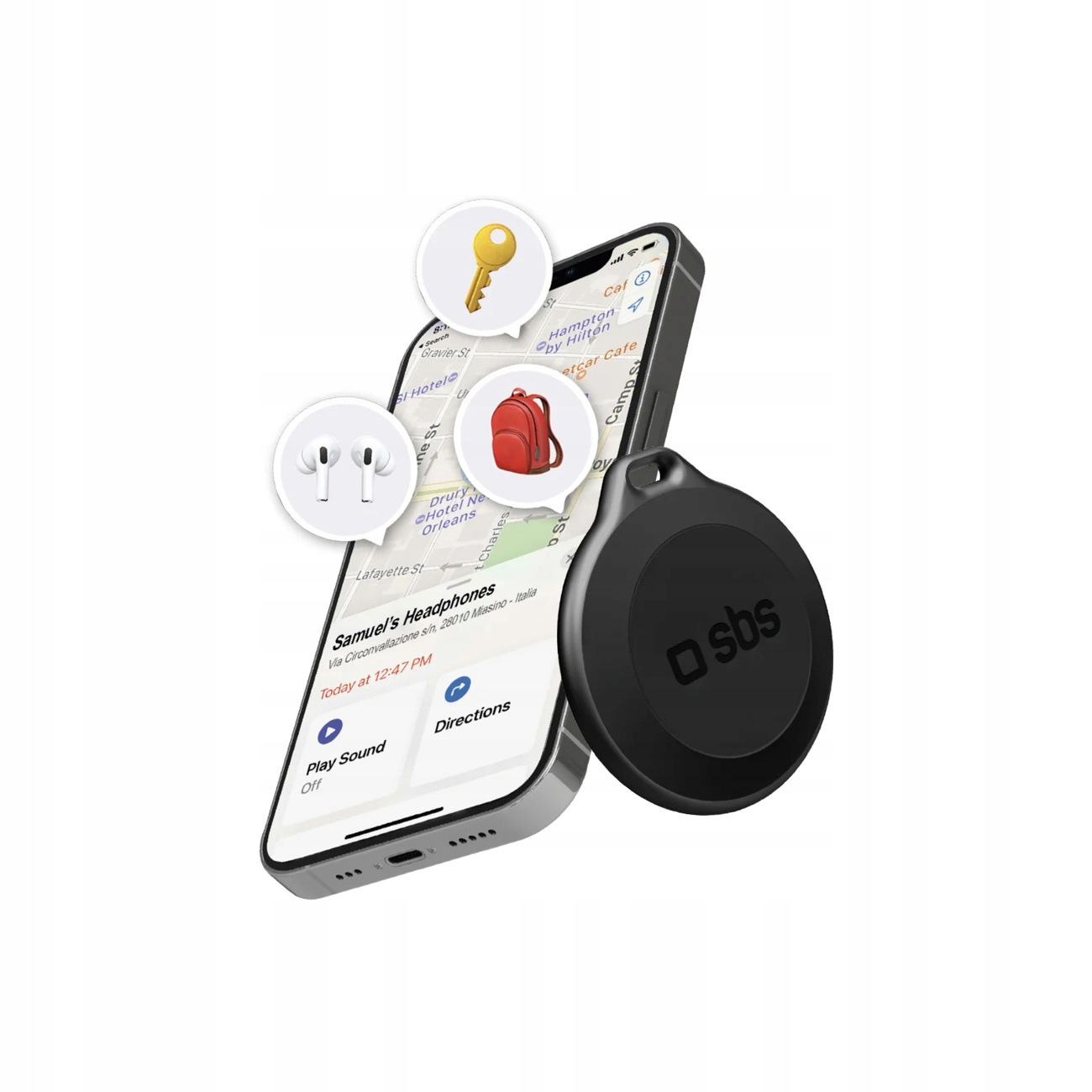 Lokátor kompatibilní s Apple Find My, vodotěsný, IP65, Track My Circle